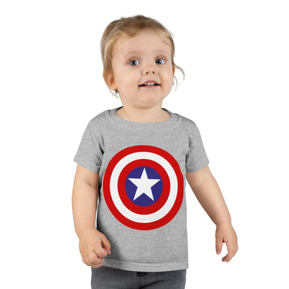 Captain Shield Toddler T-shirt, Kids Superhero Shirt, Birthday Outfit, Gift for Boys, Marvel Inspired Apparel