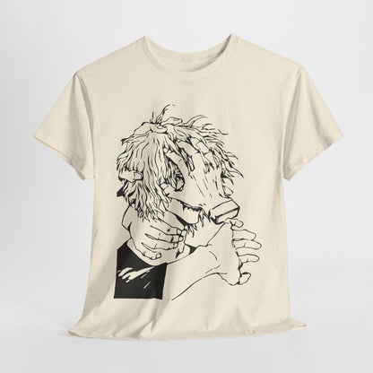 Emotional Unisex Heavy Cotton Tee - Minimalist Art Design