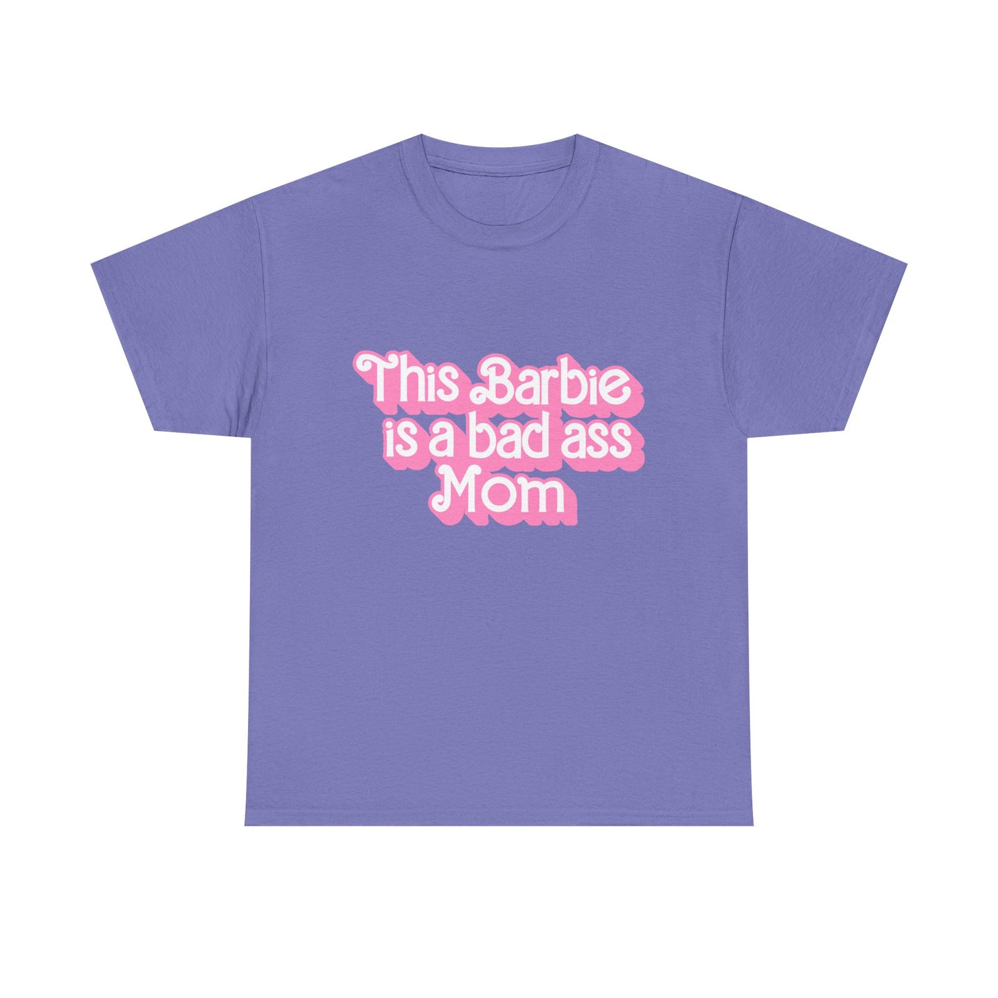 Bad Ass Mom Unisex Heavy Cotton Tee - Fun, Stylish Tee for Moms - Cute Gift for Mother's Day & Birthdays
