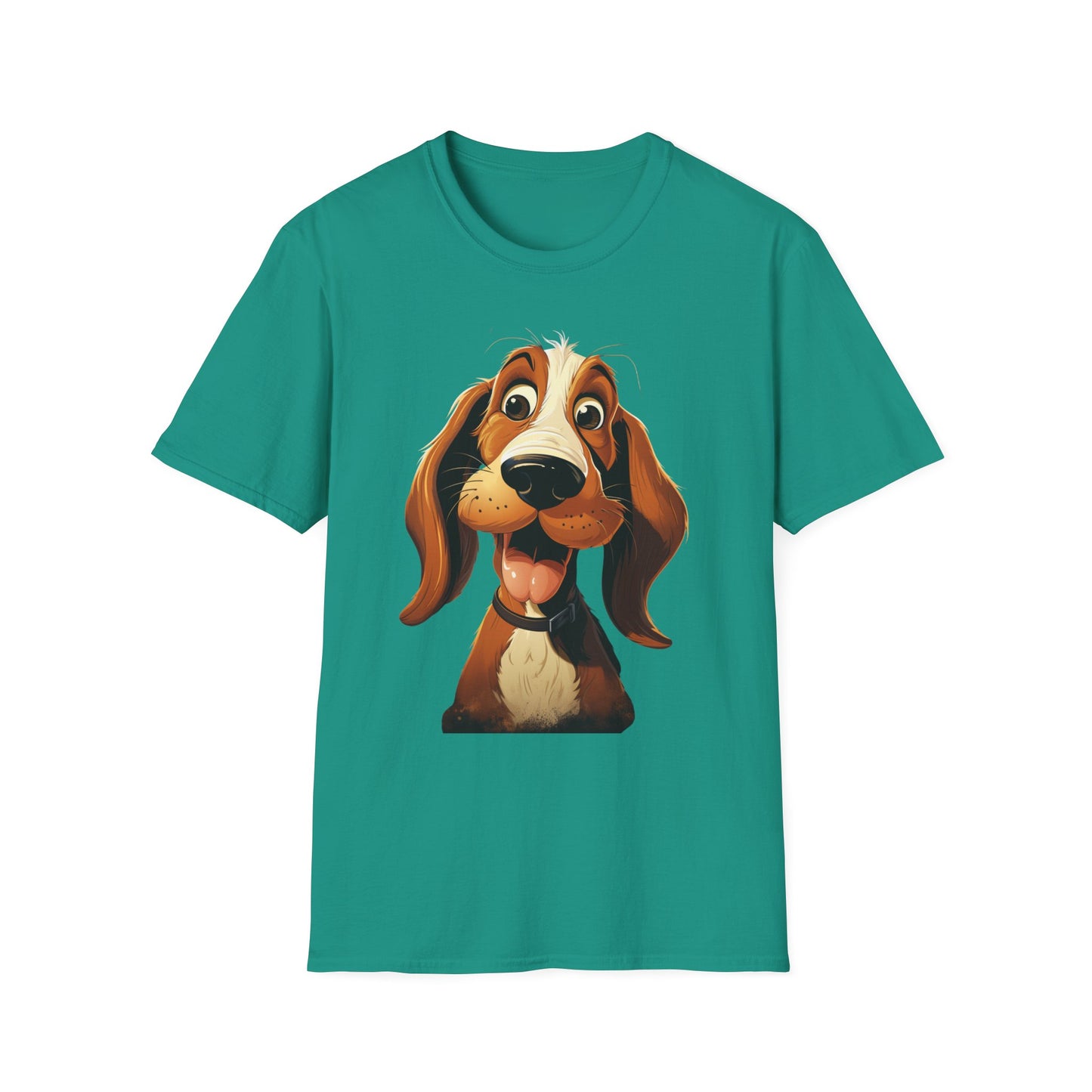 Playful Dog Graphic T-Shirt - Unisex Softstyle Tee for Dog Lovers