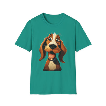 Playful Dog Graphic T-Shirt - Unisex Softstyle Tee for Dog Lovers