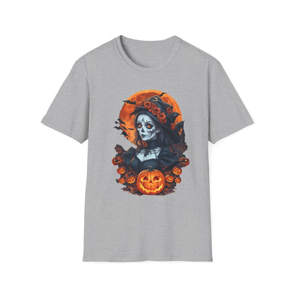 Spooky Halloween Graphic Tee, Unisex Softstyle T-Shirt, Fall Fashion, Halloween Costume, Pumpkin Decor, October Celebration