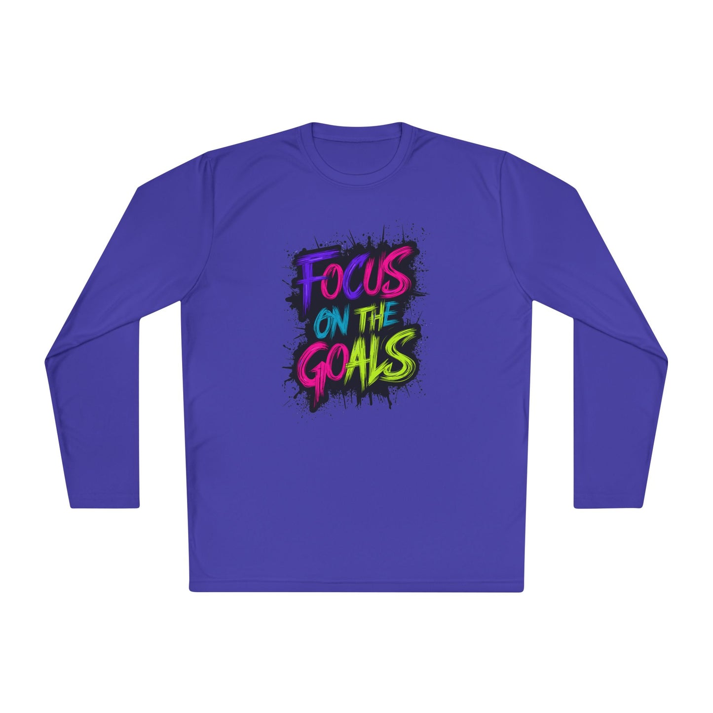 Unisex Long Sleeve Tee - "Focus on the Goals" Motivational Shirt, Fitness Apparel, Activewear, Gift for Athletes, Casual Wear