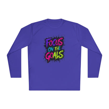 Unisex Long Sleeve Tee - "Focus on the Goals" Motivational Shirt, Fitness Apparel, Activewear, Gift for Athletes, Casual Wear