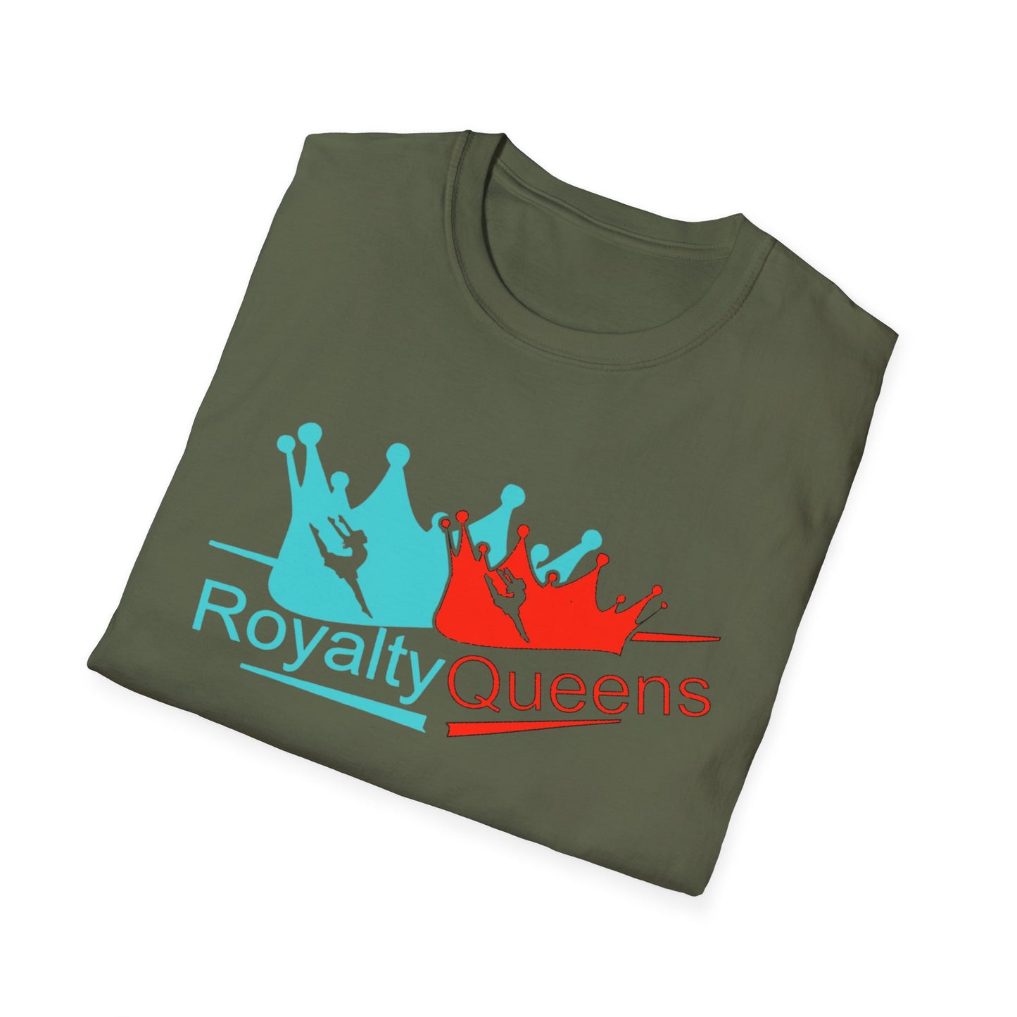 Royalty Queens Unisex T-Shirt, Softstyle Tee for Girls, Crown Graphic, Birthday Gift, Queen's Day Celebration, Casual Wear