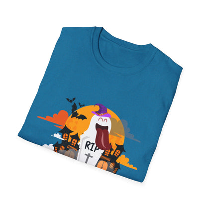 Halloween Ghost Graphic Tee, Unisex Softstyle T-Shirt, Spooky Shirt, Halloween Costume, Halloween Gift, Treat or Treat T-Shirt