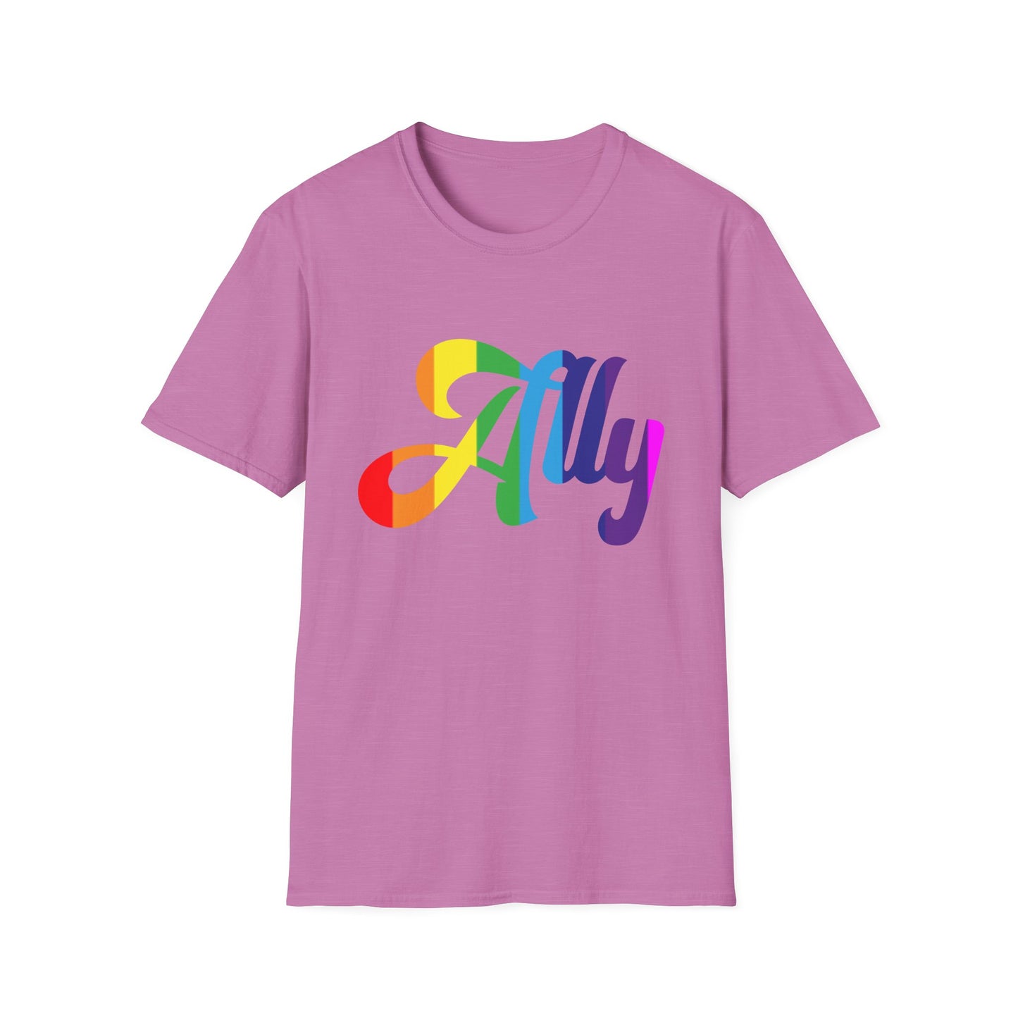 Pride Ally T-Shirt, Unisex Tee for LGBTQ+ Support, Softstyle Shirt for Everyday Wear, Gift for Allies
