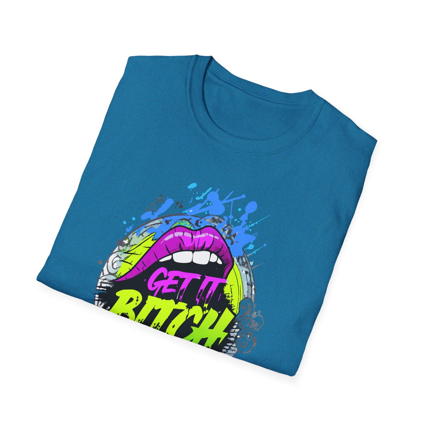 Colorful Graphic Tee for Fun Spirits | Get It Bitch Design, Unisex T-Shirt, Gift for Friends, Casual Wear, Party Shirt