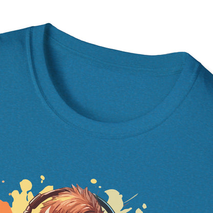 Skull Gamer T-Shirt, Unisex Softstyle Tee, Video Game Shirt, Gift for Gamers, Cool Graphic Tee, Halloween Style Shirt