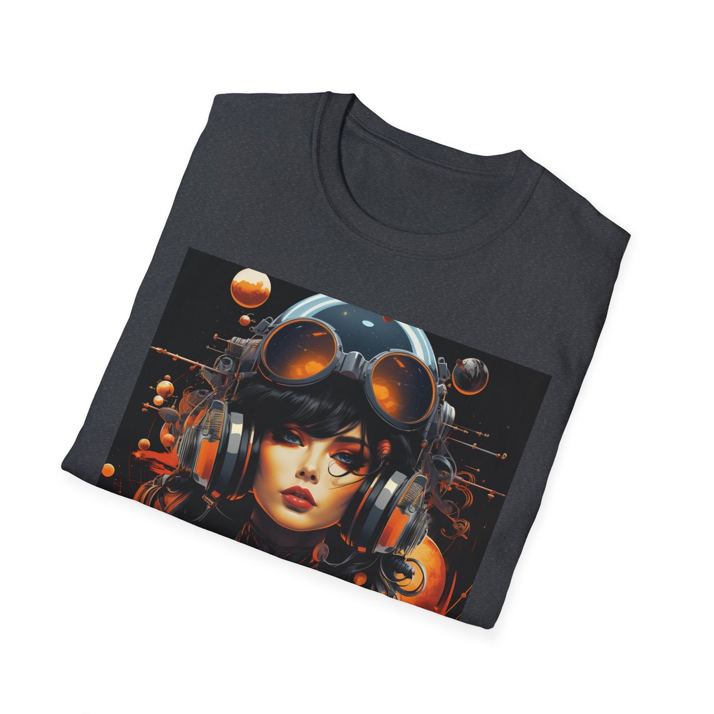 Bold Graphic Unisex T-Shirt - Retro Space Girl Design