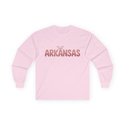 Arkansas Script Long Sleeve Tee