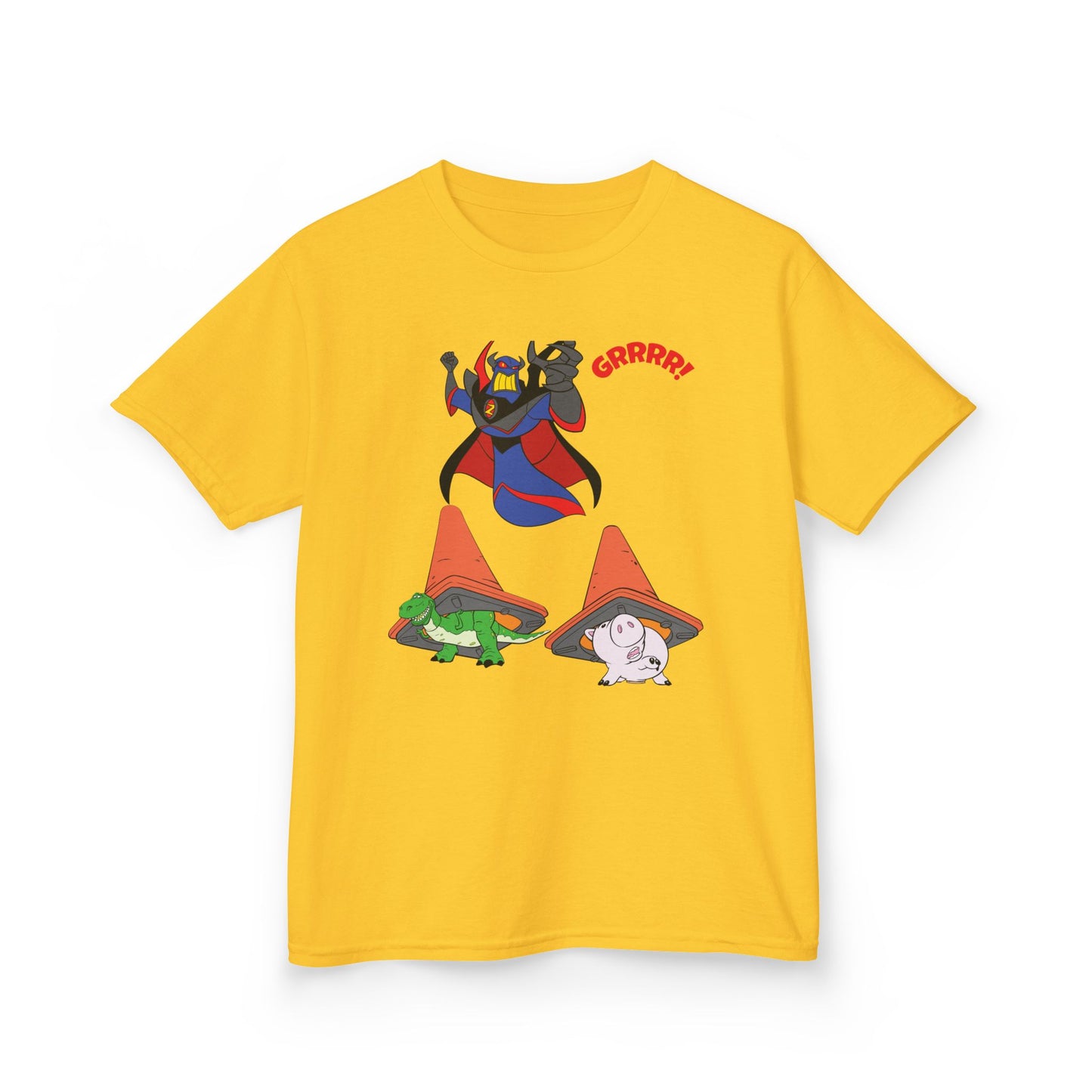 Kids Cartoon Battle Tee - Fun & Unique Grrr! Design