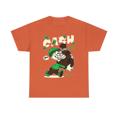 Cash Cartoon Unisex Heavy Cotton Tee - Streetwear Vibe