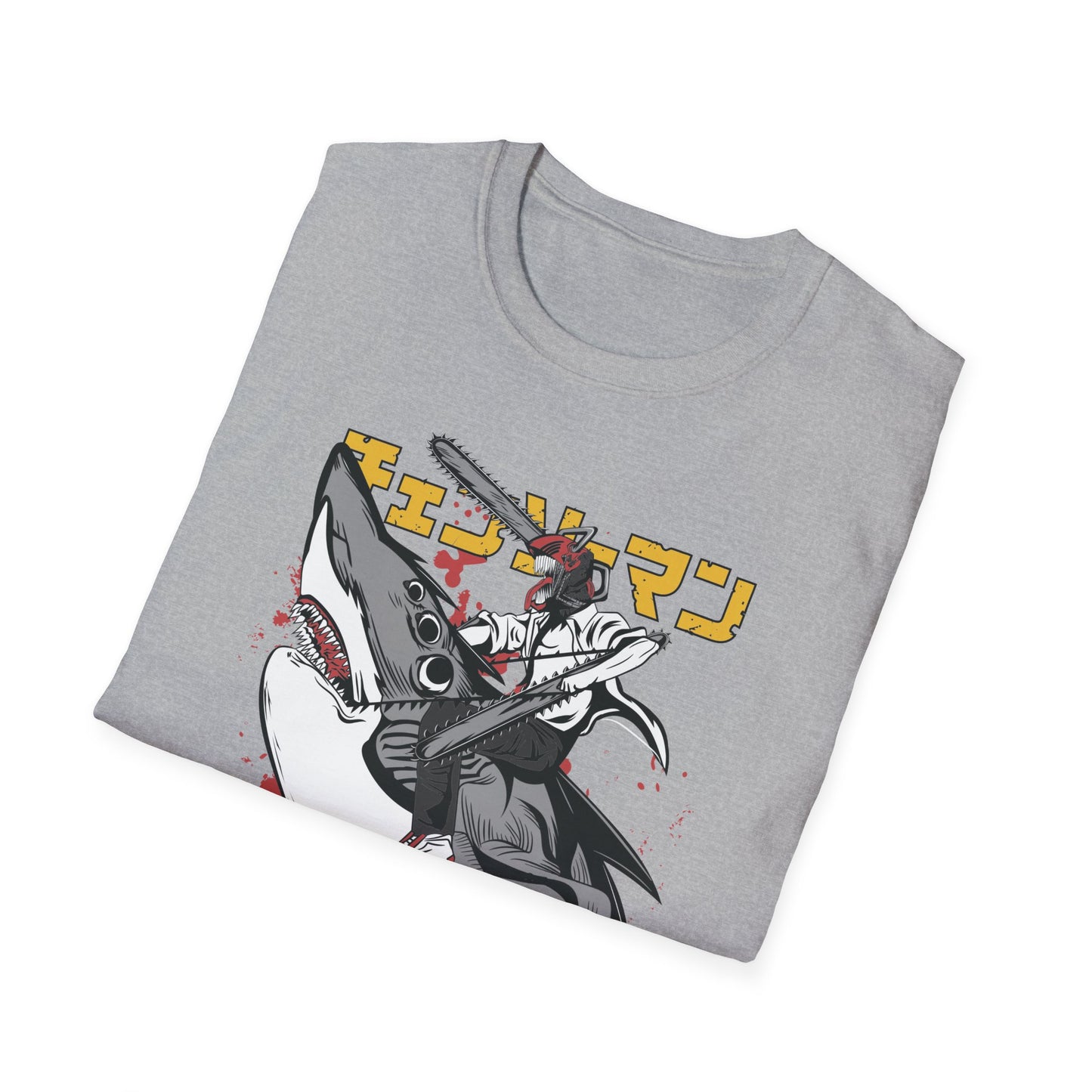 Unisex Softstyle T-Shirt with Unique Design, Cool Graphic Tee, Casual Wear, Gift for Anime Fans, Daily Comfort