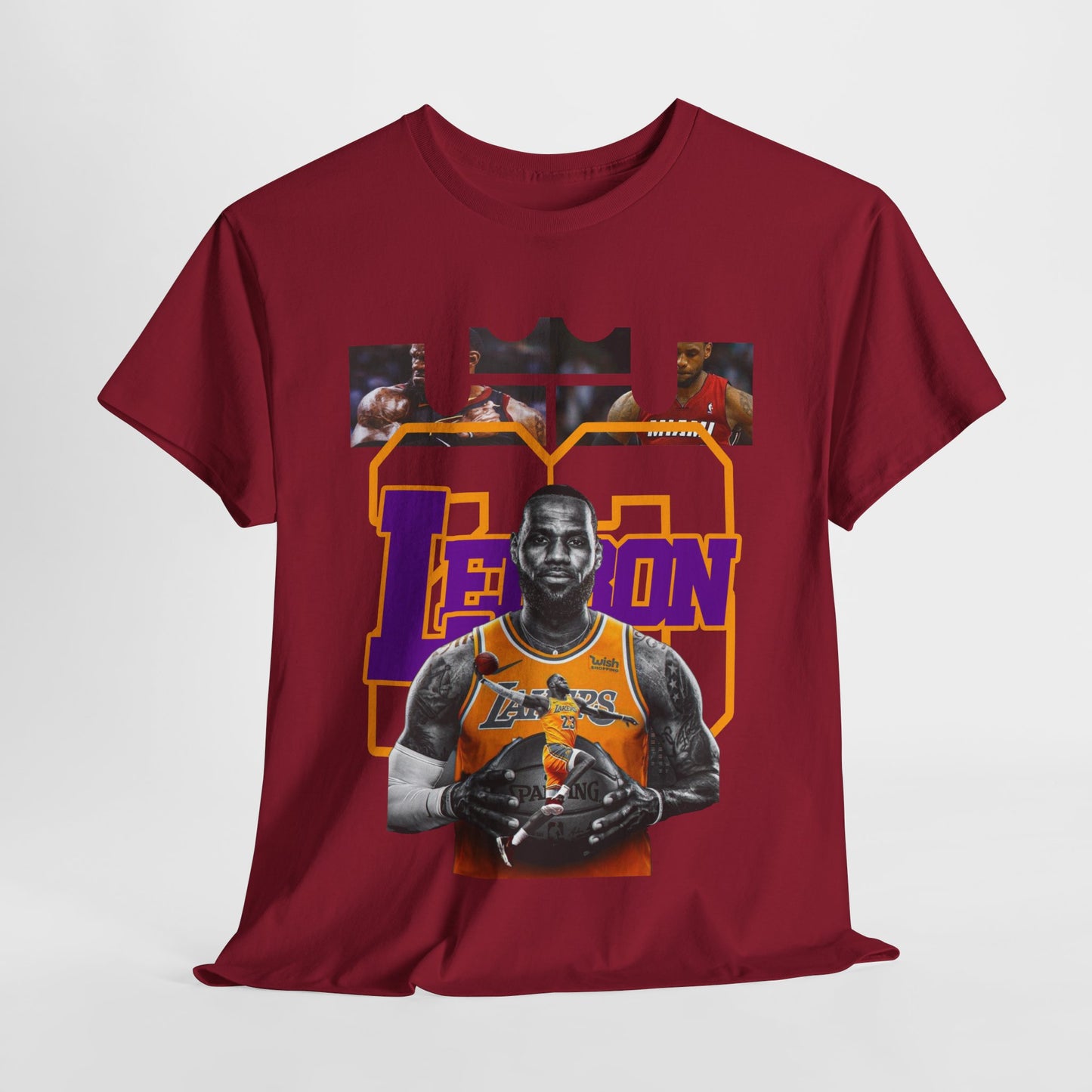 LeBron James Unisex Heavy Cotton Tee - Basketball Fan Apparel
