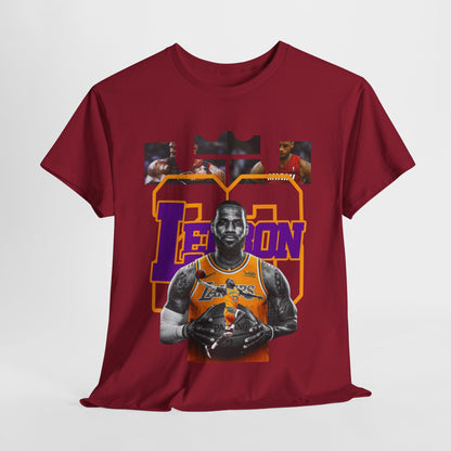 LeBron James Unisex Heavy Cotton Tee - Basketball Fan Apparel
