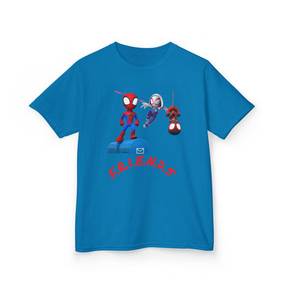 Kids' Friends Spider-Man Tee - Fun & Colorful Cotton T-Shirt for Young Superheroes