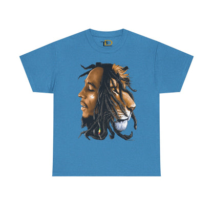 Unisex Heavy Cotton Tee - Inspiring Lion and Human Design