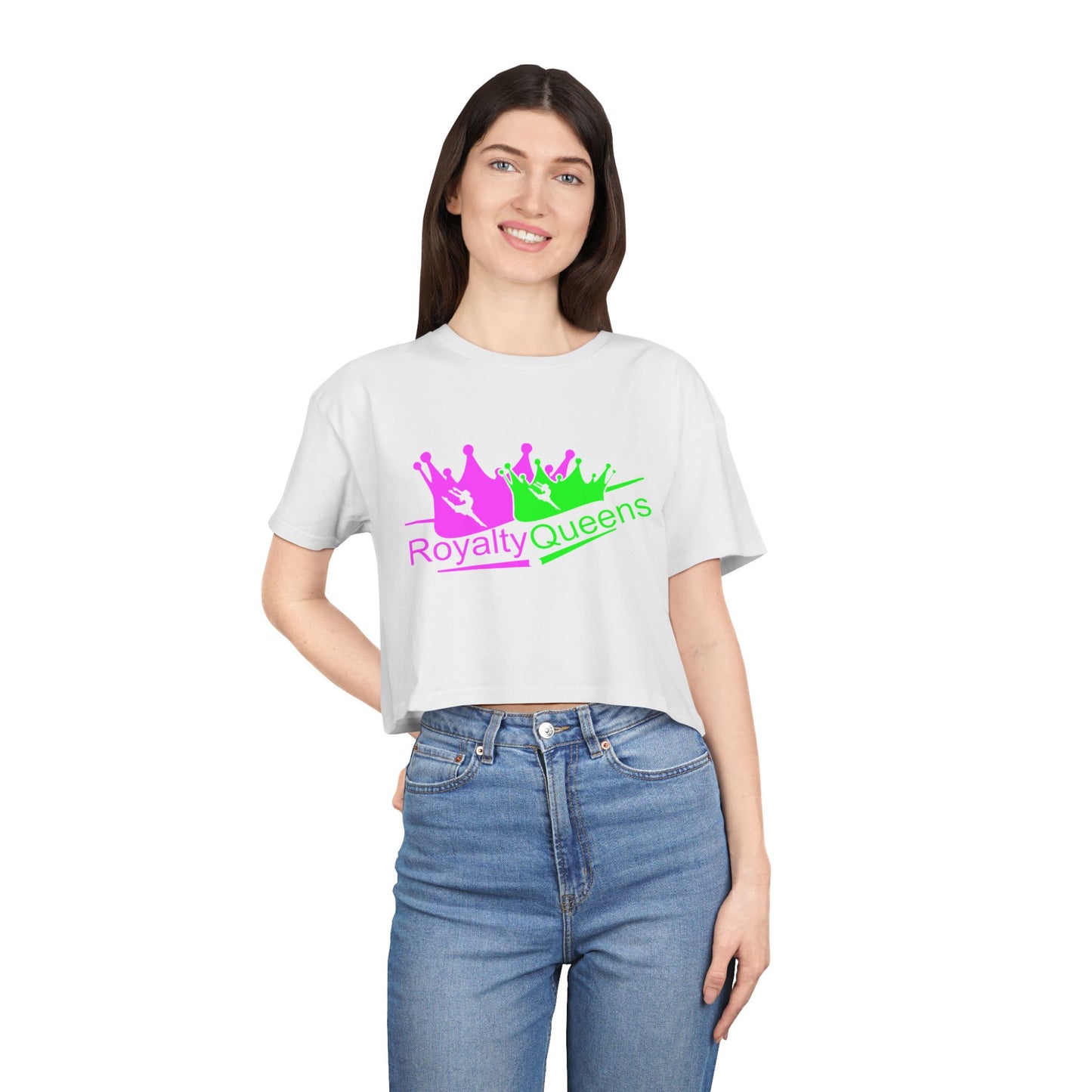 Royalty Queens Women's Crop Tee | Fun, Trendy Shirt for Celebrations, Gifts, Parties, Everyday Wear, Self-Expression