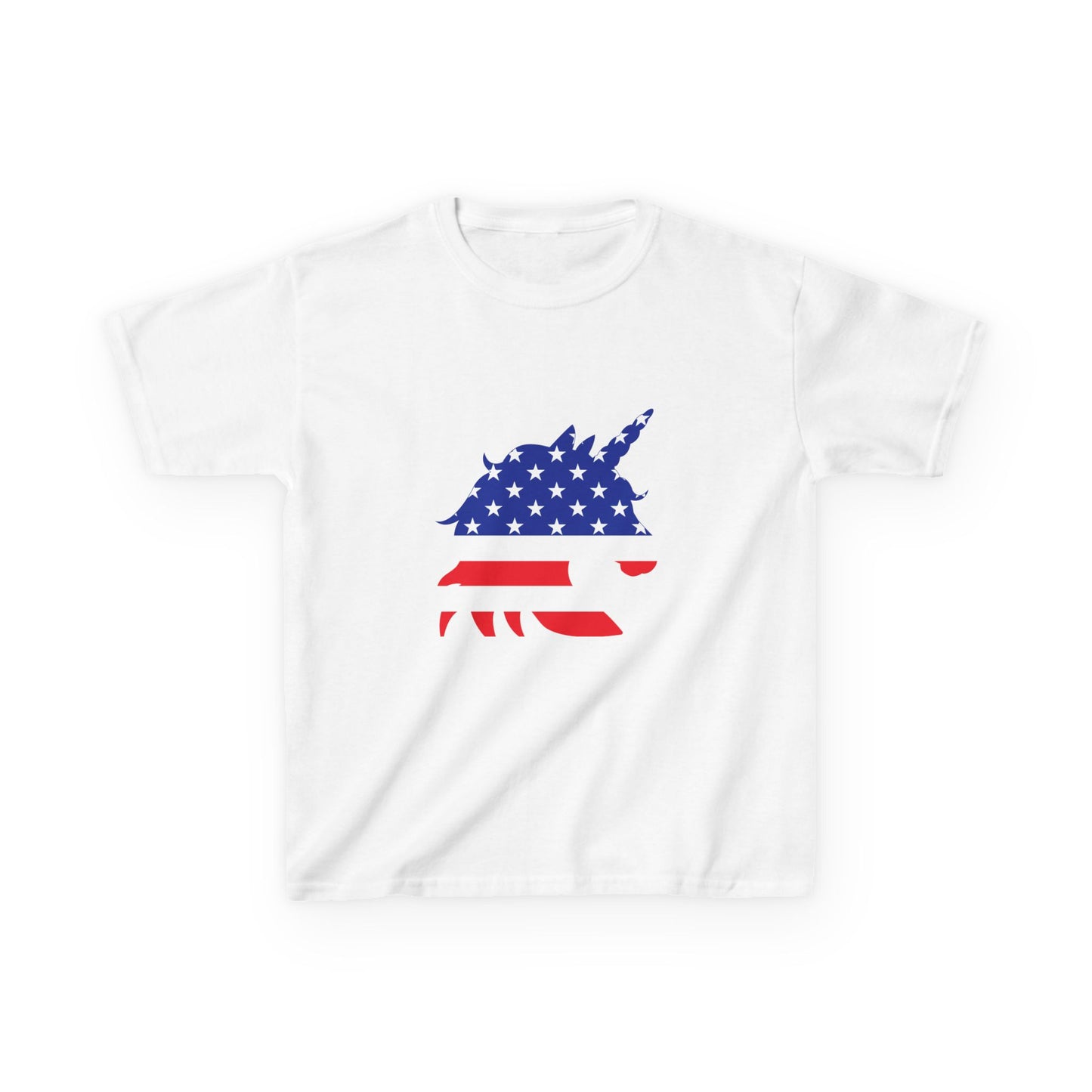 Patriotic Unicorn Kids Heavy Cotton Tee