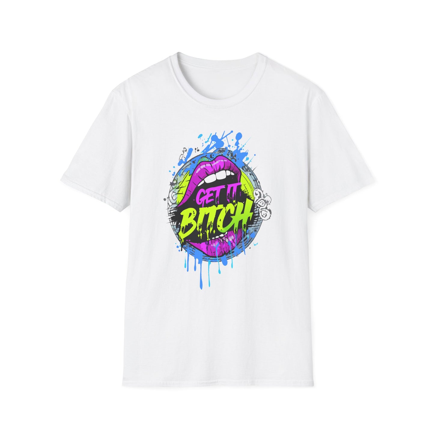 Colorful Graphic Tee for Fun Spirits | Get It Bitch Design, Unisex T-Shirt, Gift for Friends, Casual Wear, Party Shirt