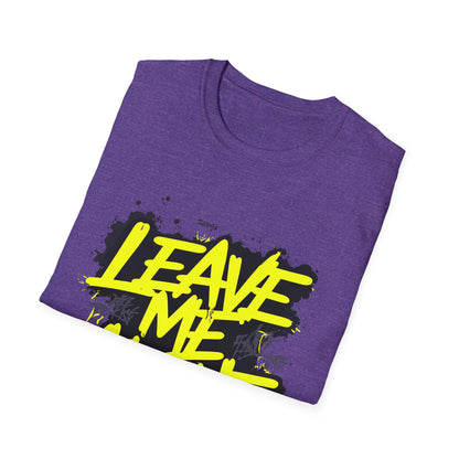 Unisex Softstyle T-Shirt with 'Leave Me Alone' Design - Funny Gift, Casual Wear, Relaxation, Self-Care, Gifts for Introverts