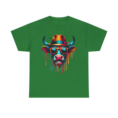 Cool Cow Graphic Unisex Heavy Cotton Tee - Fun Party T-Shirt