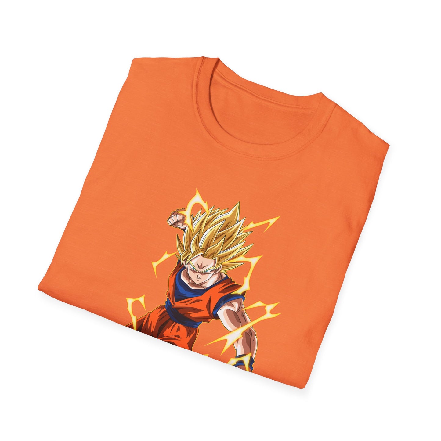 Super Saiyan Goku Unisex Softstyle T-Shirt, Anime Shirt, Dragon Ball Z Tee, Gift for Fans, Streetwear Apparel