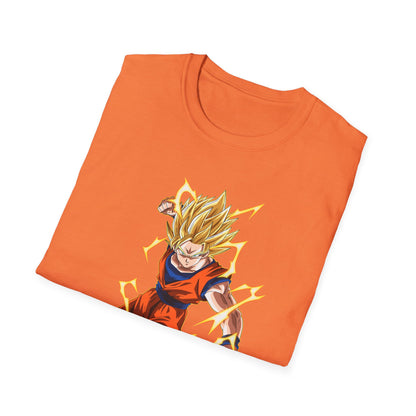 Super Saiyan Goku Unisex Softstyle T-Shirt, Anime Shirt, Dragon Ball Z Tee, Gift for Fans, Streetwear Apparel
