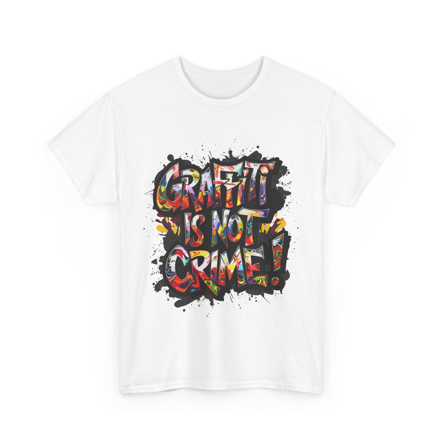 Craft is Not a Crime Unisex Heavy Cotton Tee, Graffiti Art Shirt, Streetwear, Gift for Artists, Art Lover's Top, Trendy Graphic Tee