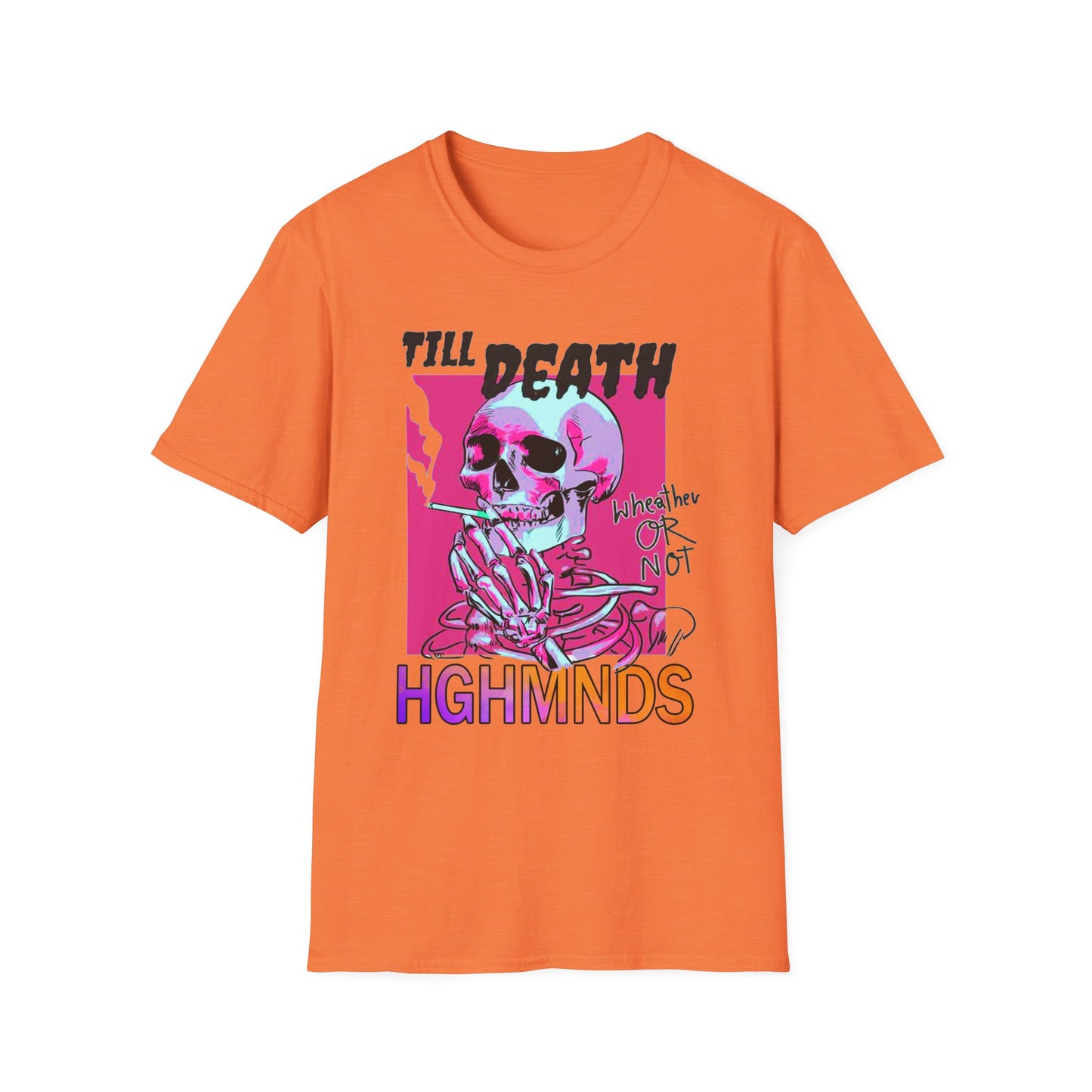Till Death Unisex Softstyle T-Shirt - Trendy Skeleton Graphic Tee