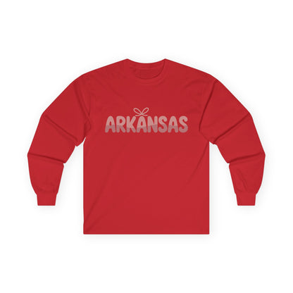 Arkansas Script Long Sleeve Tee
