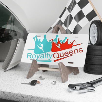 Royalty Queens Vanity Plate - Custom Car Decor, Unique Gift, Auto Accessory, Queen Crown Design, Fun Personalized License Plate