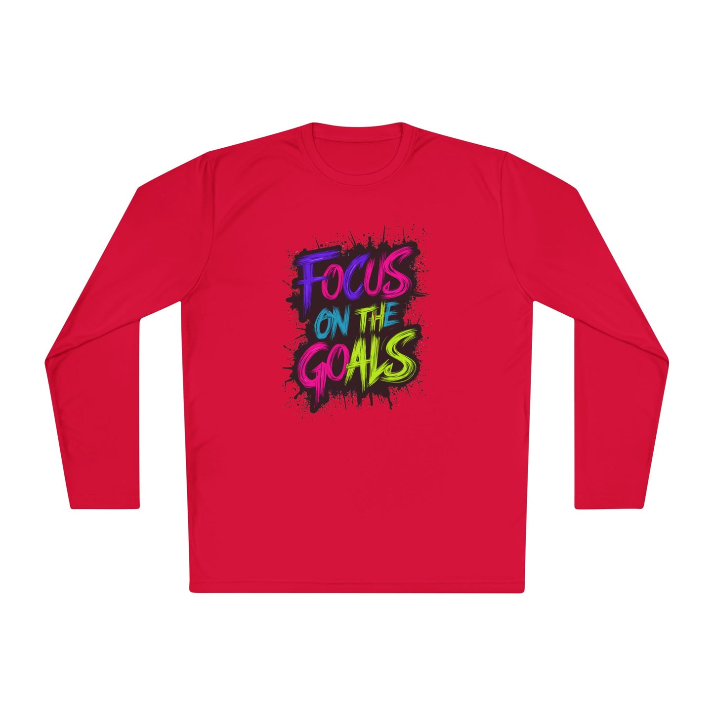 Unisex Long Sleeve Tee - "Focus on the Goals" Motivational Shirt, Fitness Apparel, Activewear, Gift for Athletes, Casual Wear