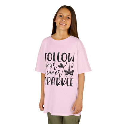 Kids 'Follow Your Inner Sparkle' Tee - Fun Cotton Shirt for Creative Kids
