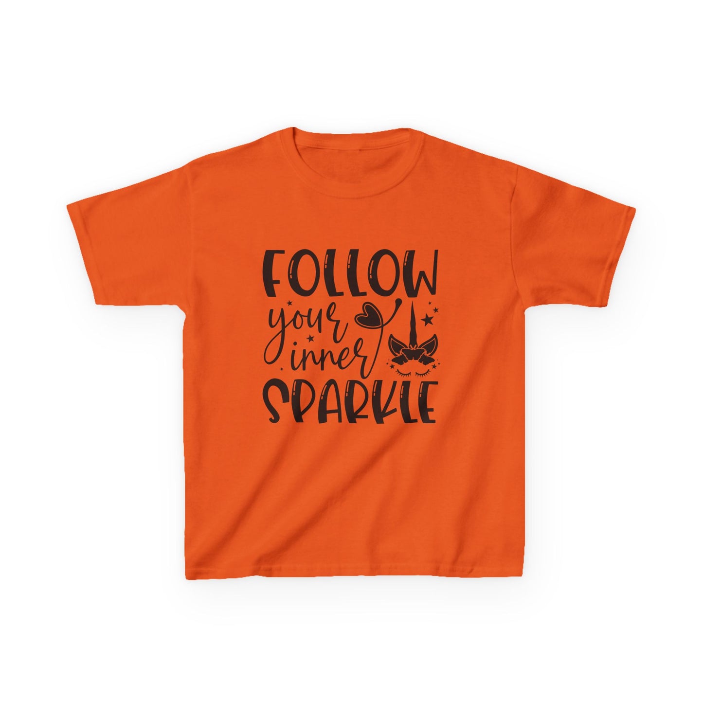 Kids Heavy Cotton™ Tee - Follow Your Inner Sparkle T-Shirt for Creative Kids