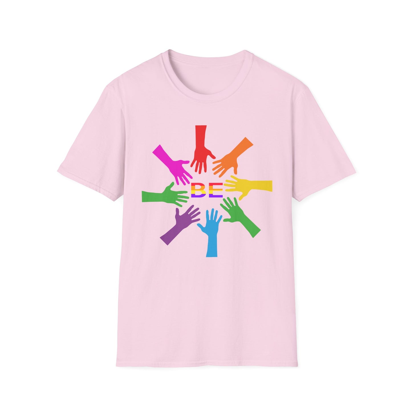 Rainbow Hands Unisex T-Shirt | Be Yourself, Inclusive Apparel, Pride Clothing, Gift for Friends, LGBTQ+ Pride
