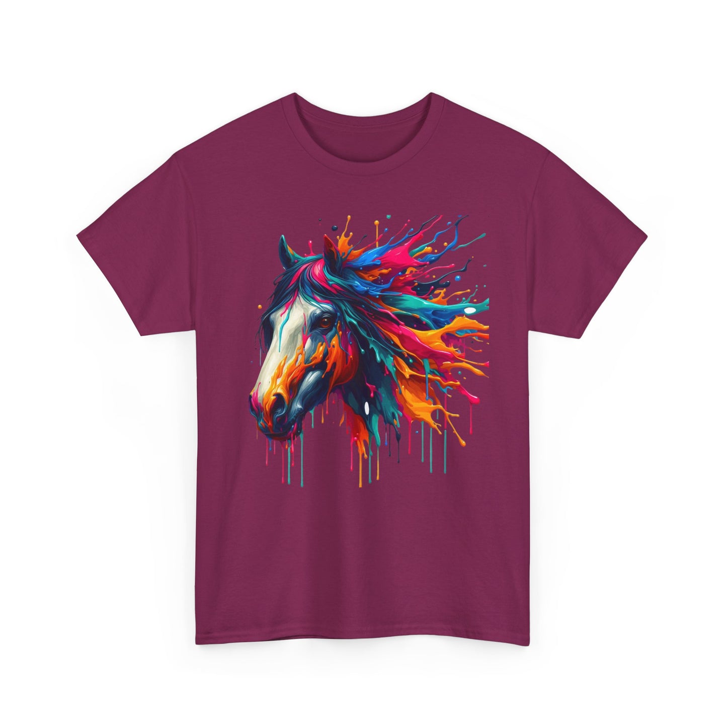 Vibrant Horse Art Unisex Heavy Cotton Tee