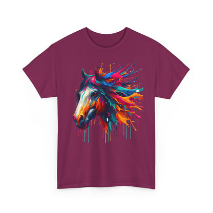 Vibrant Horse Art Unisex Heavy Cotton Tee
