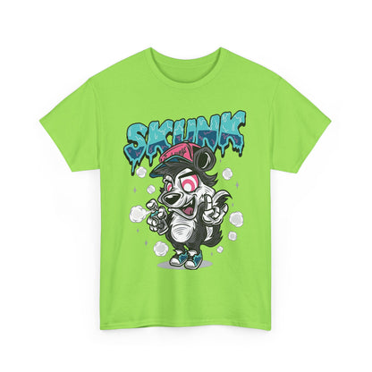 Cool Cartoon Graphic Tee - 'Skunk' Design, Unisex Heavy Cotton T-Shirt