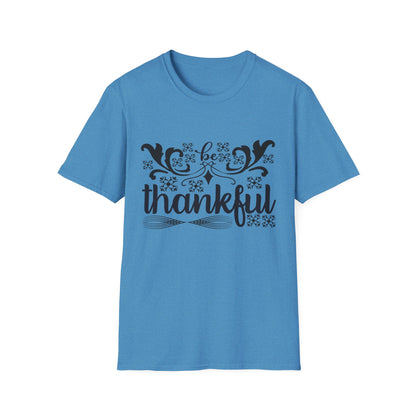 Thankful Unisex Softstyle T-Shirt - Fall Fashion, Thanksgiving Gift, Casual Wear, Gratitude Tees, Everyday Comfort