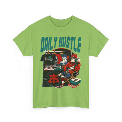Daily Hustle Unisex Heavy Cotton Tee - Urban Streetwear for Creatives