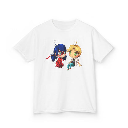 Kids Cute Chibi Characters Tee, Lightweight T-Shirt for Playtime, Gifts for Boys & Girls, Cartoon Lover Apparel, Birthday Outfit