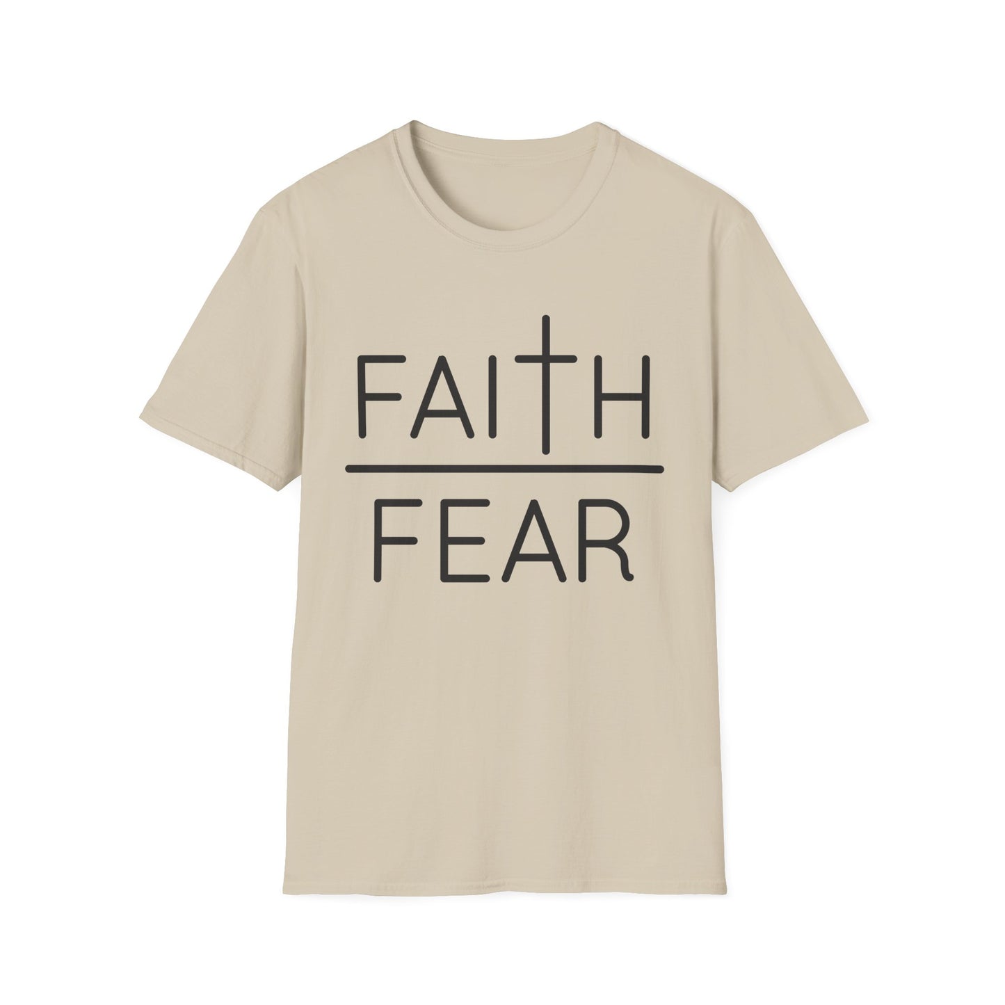 Inspirational Faith Over Fear T-Shirt | Unisex Softstyle Tee