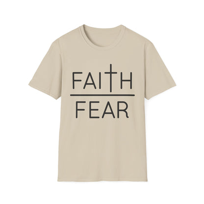 Inspirational Faith Over Fear T-Shirt | Unisex Softstyle Tee