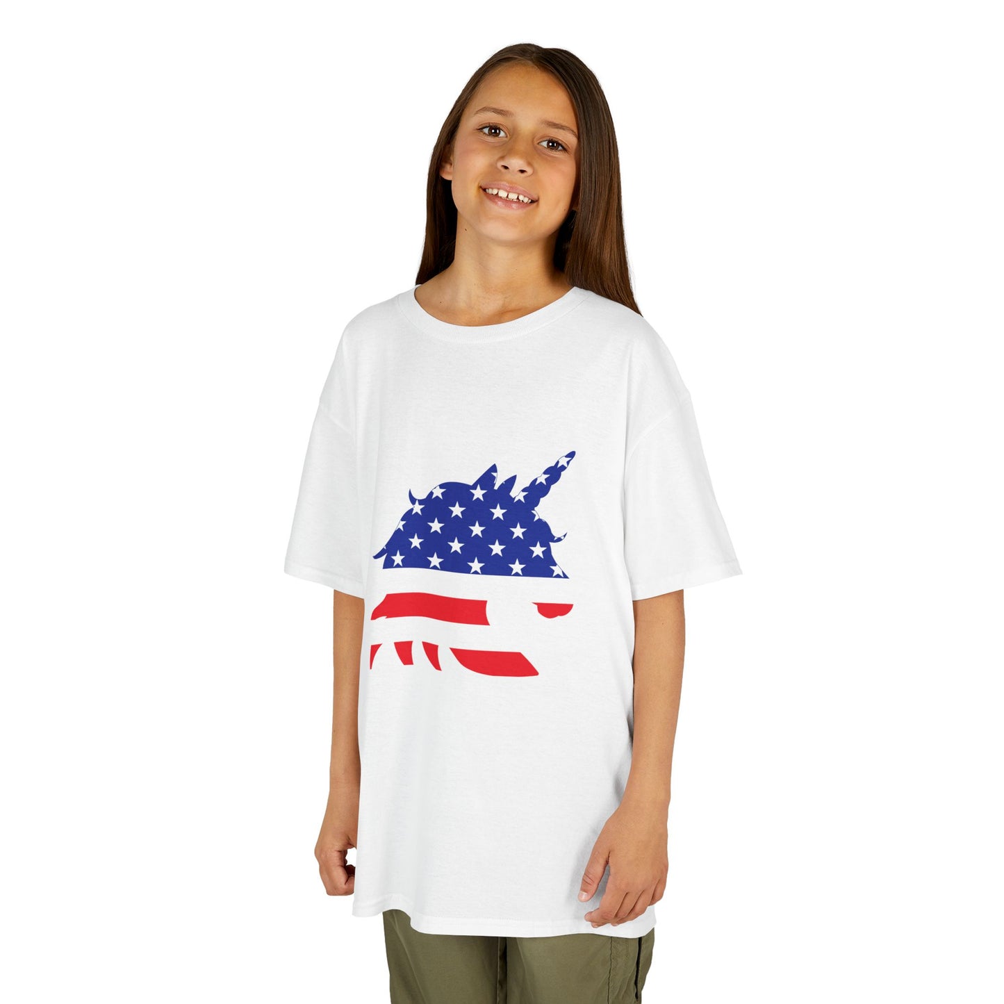 Patriotic Unicorn Kids Heavy Cotton Tee