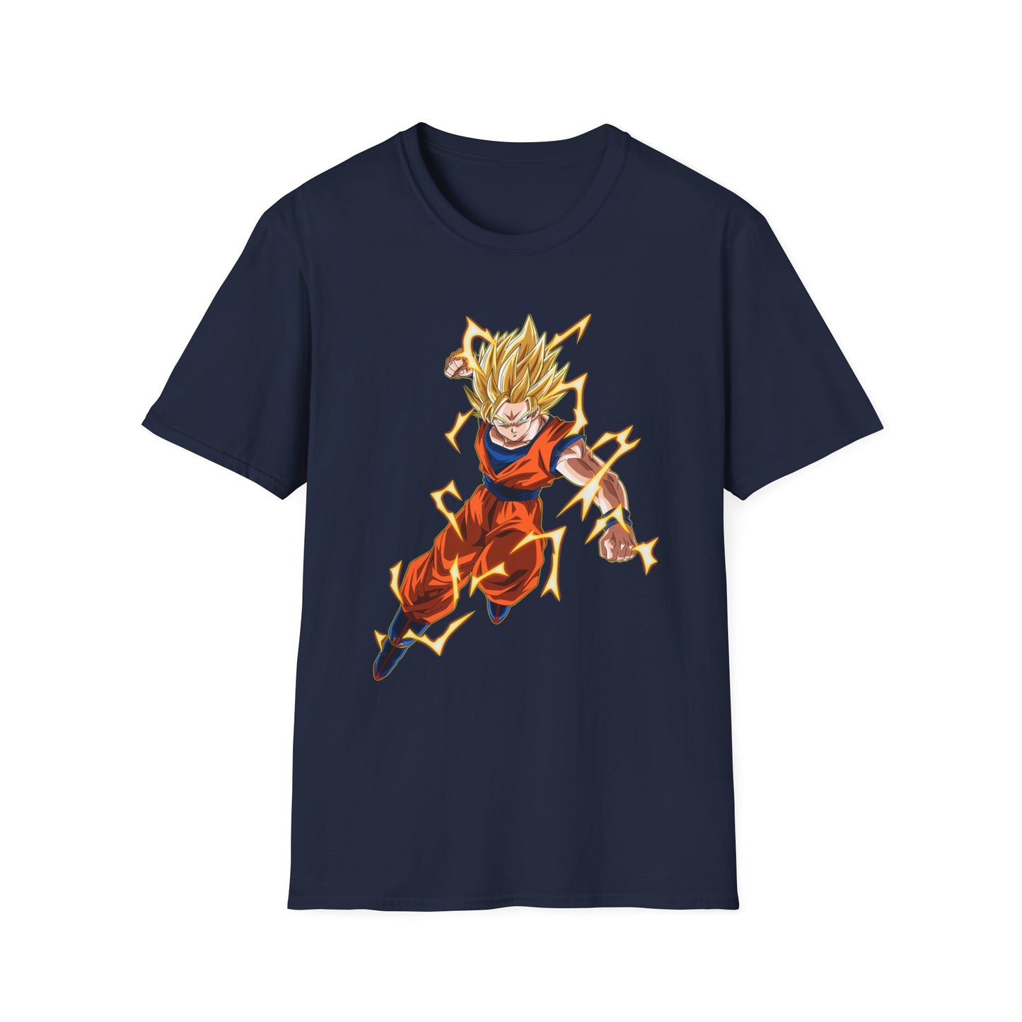 Super Saiyan Goku Unisex Softstyle T-Shirt, Anime Shirt, Dragon Ball Z Tee, Gift for Fans, Streetwear Apparel