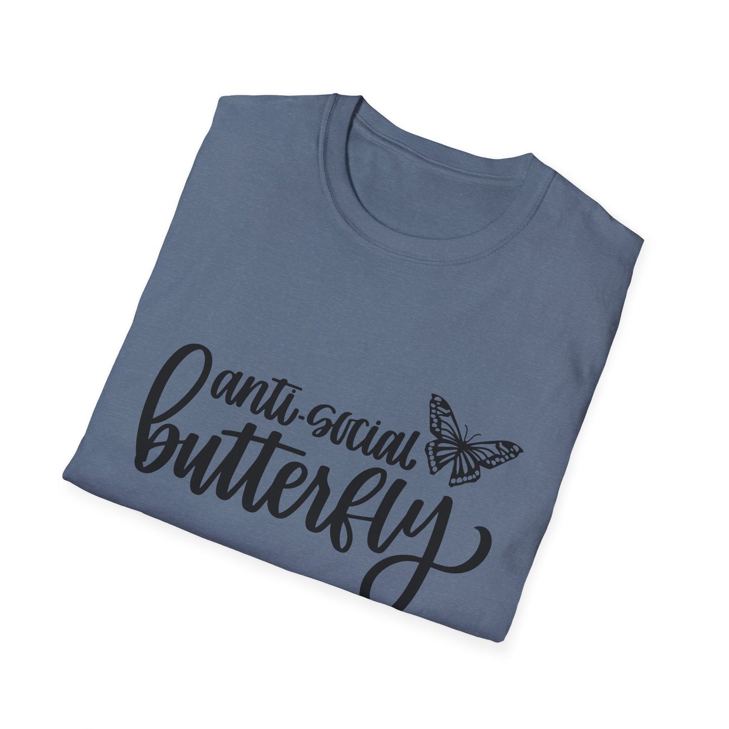 Anti-Social Butterfly Unisex Softstyle T-Shirt - Perfect for Introverts