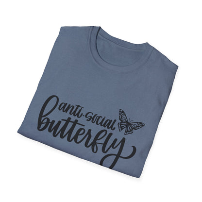 Anti-Social Butterfly Unisex Softstyle T-Shirt - Perfect for Introverts