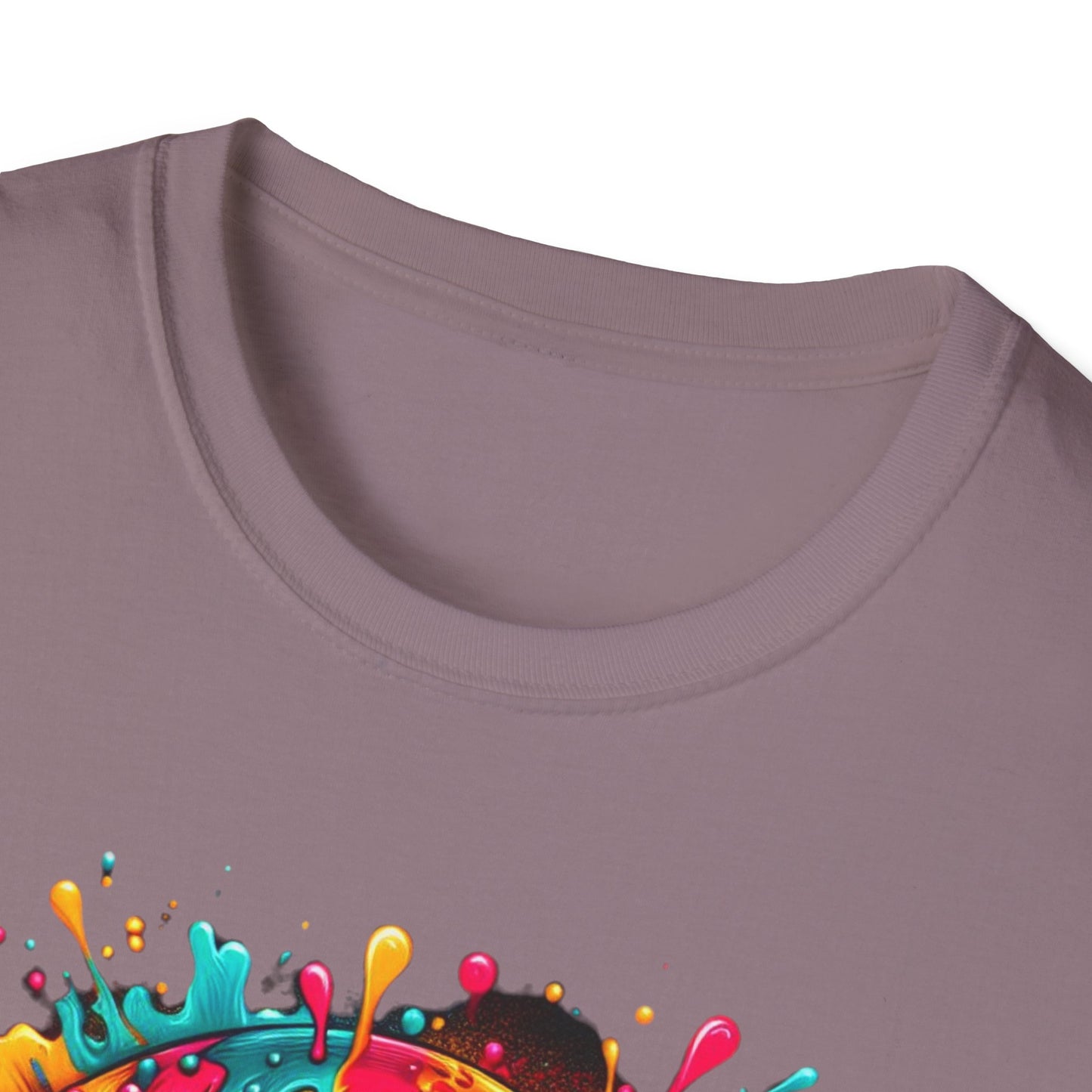 Colorful Drip Skull Unisex T-Shirt - Vibrant Graphic Tee for Art & Music Lovers